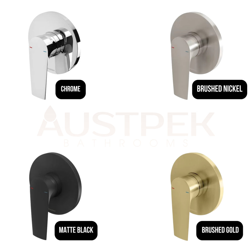 PHOENIX ARLO SHOWER AND WALL MIXER WITH TRIM KIT AND BODY CHROME