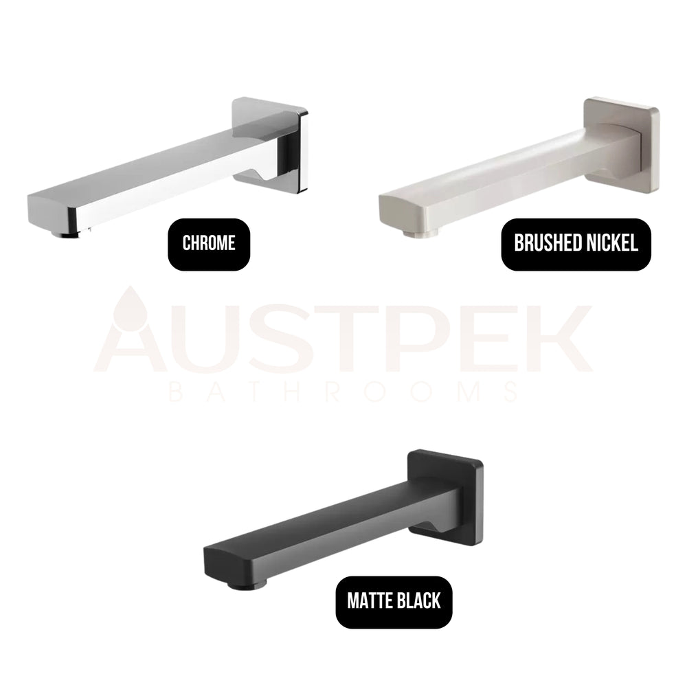 PHOENIX TEVA WALL BATH OUTLET 200MM MATTE BLACK