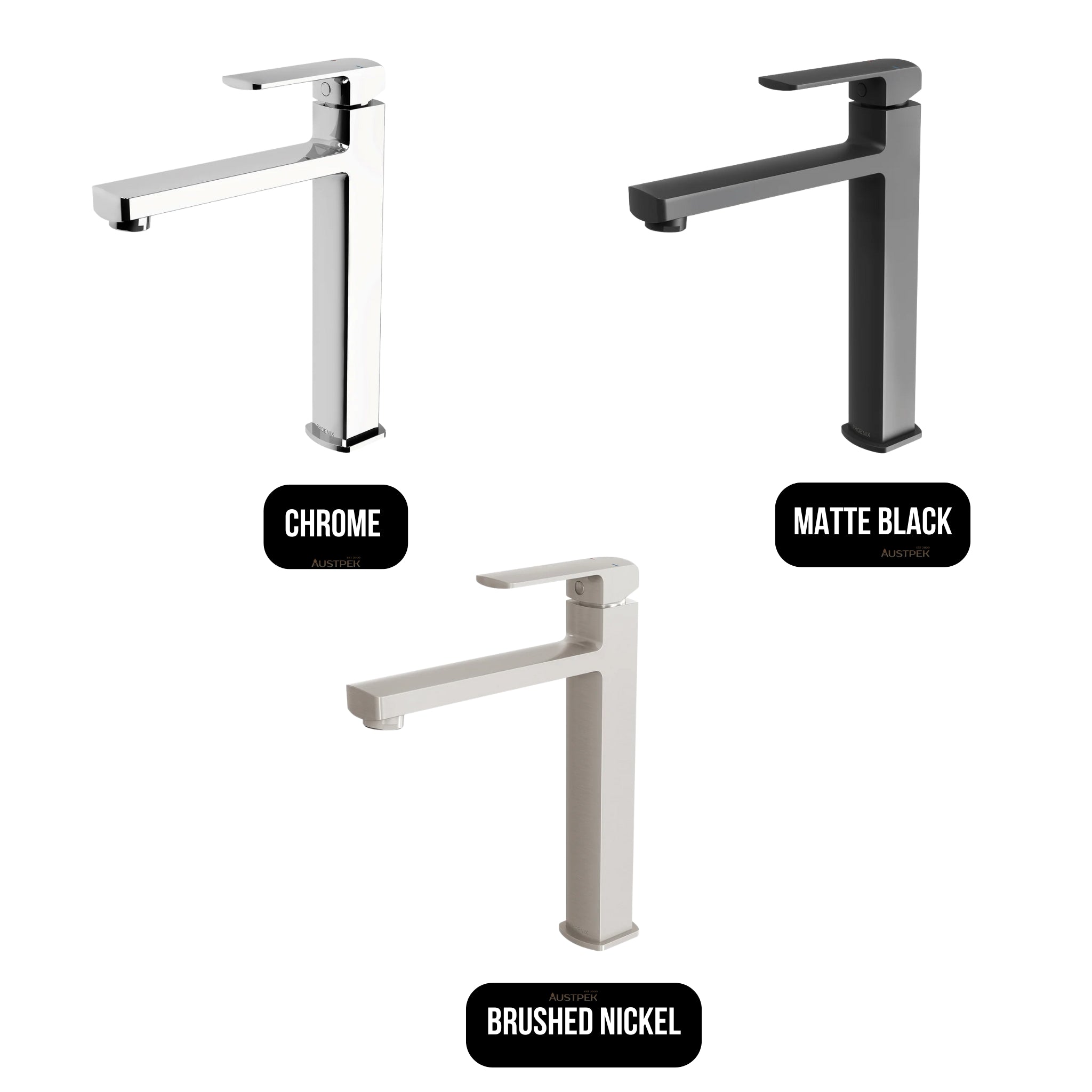 PHOENIX TEVA LEAD FREE VESSEL MIXER 266MM BRUSHED NICKEL