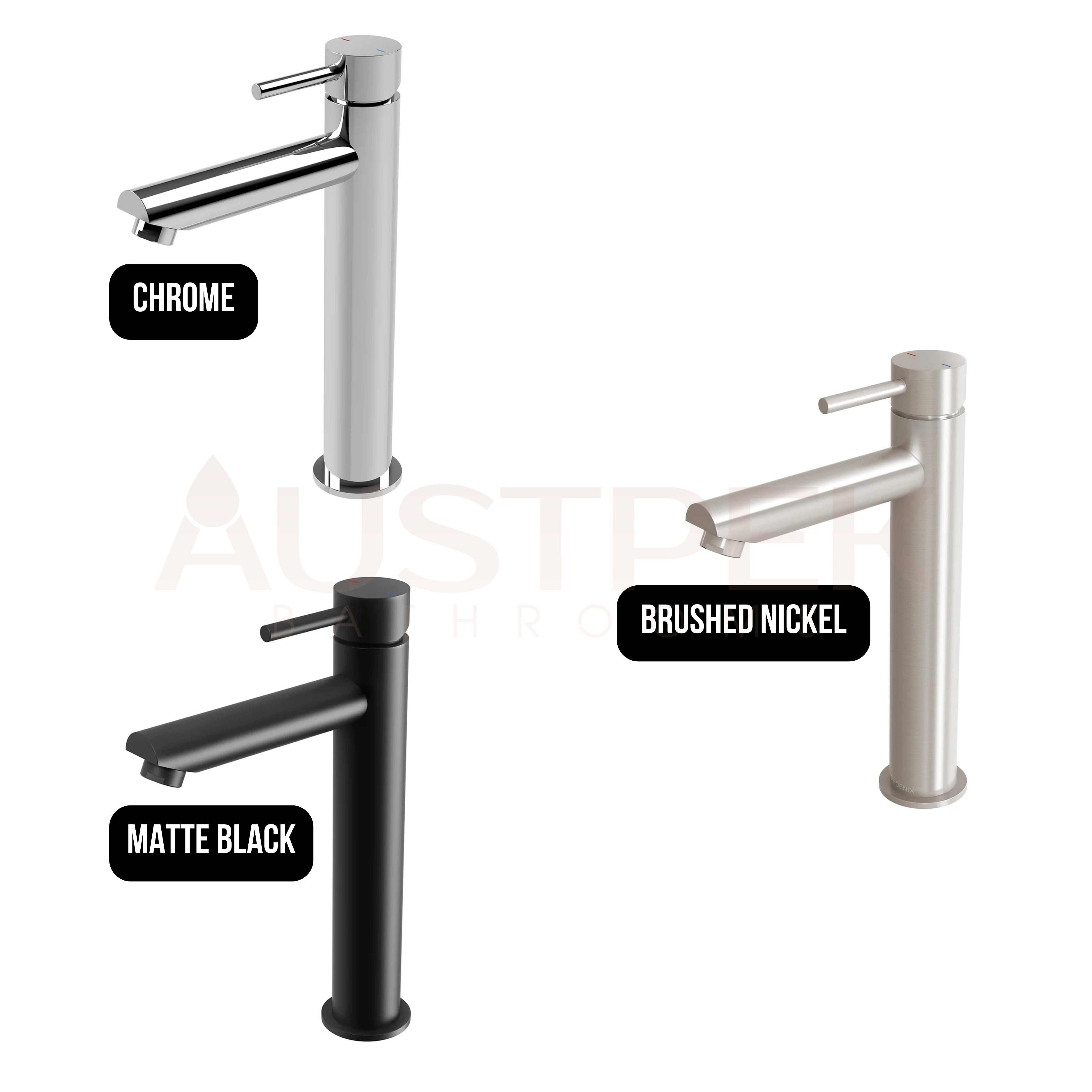 PHOENIX PINA LEAD FREE VESSEL MIXER 247MM MATTE BLACK