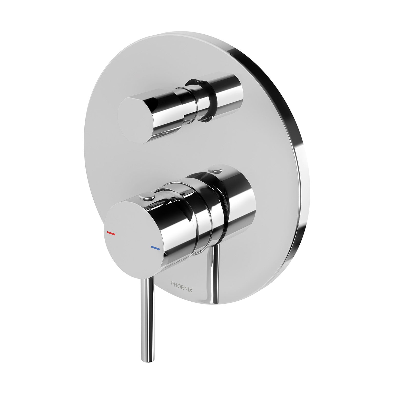 PHOENIX PINA SHOWER AND BATH DIVERTER MIXER WITH TRIM KIT AND BODY CHROME