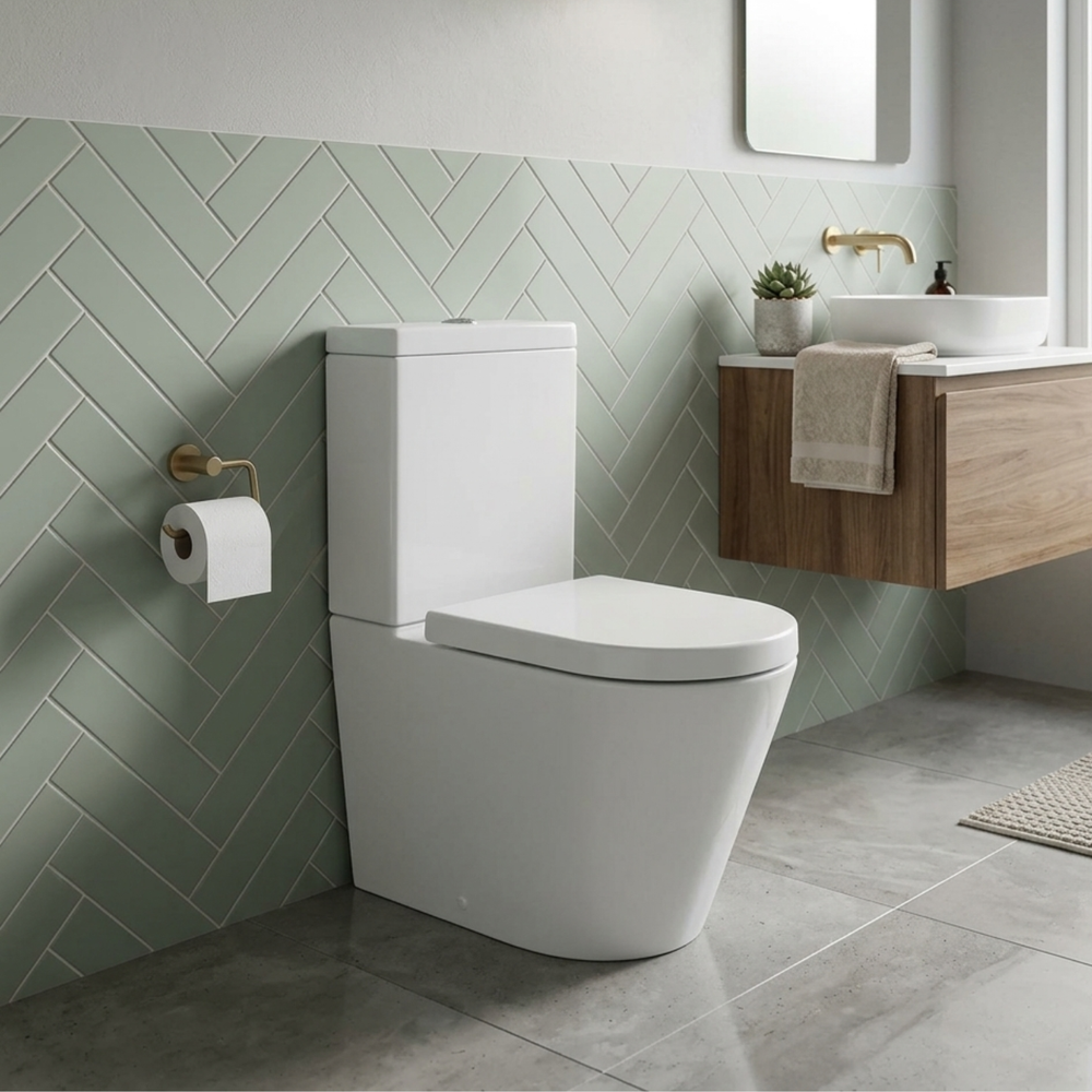 VEROTTI CITY LIFE BACK TO WALL TOILET SUITE GLOSS WHITE