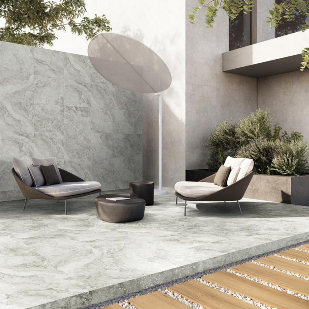 MUSES IMPERIAL STONE IVORY FELLTEC 600X600MM SQUARE PAVER (PER BOX)