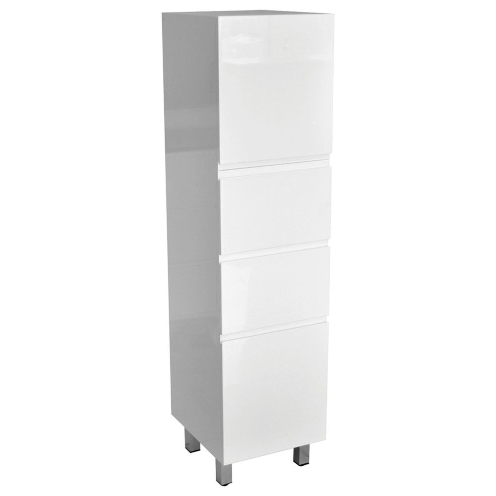 FIENZA FINGERPULL TALL BOY GLOSS WHITE 380X1500MM