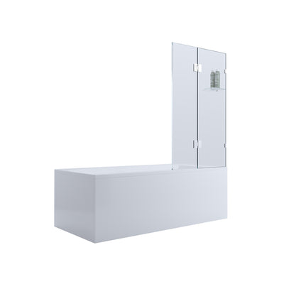 BELLA VISTA FRAMELESS FIXED AND SWING PANEL BATH SHOWER SCREEN CHROME