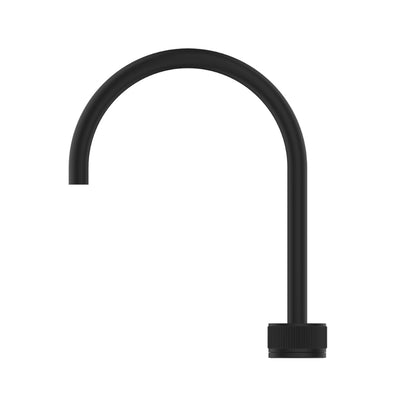 BELLA VISTA MICA FLUTED LEAD FREE GOOSENECK HOB SINK/BASIN MIXER SET 311MM BLACK