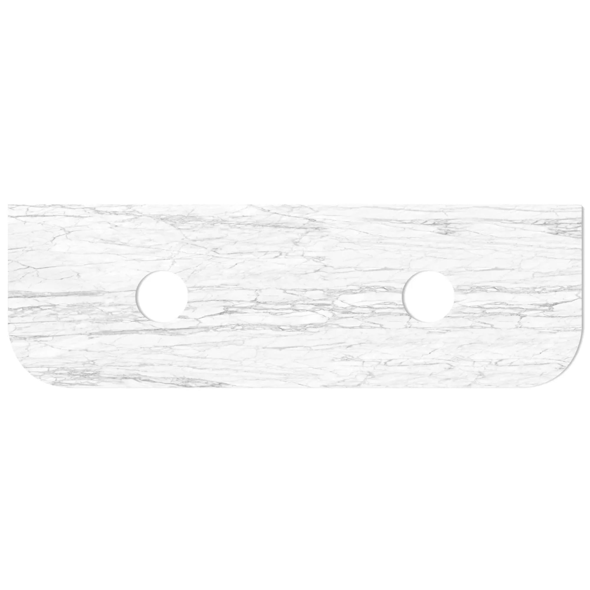 OTTI BONDI NATURAL CARRARA WHITE MARBLE ABOVE COUNTER DOUBLE VANITY STONE TOP (AVAILABLE IN 1500MM AND 1800MM)