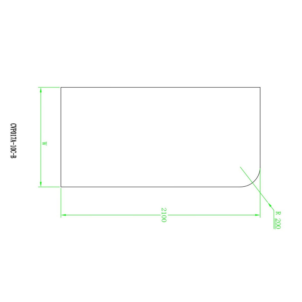 COVEY FRAMELESS WALK IN SINGLE PANEL WITH CURVED CORNER SHOWER SCREEN BRUSHED BRONZE
