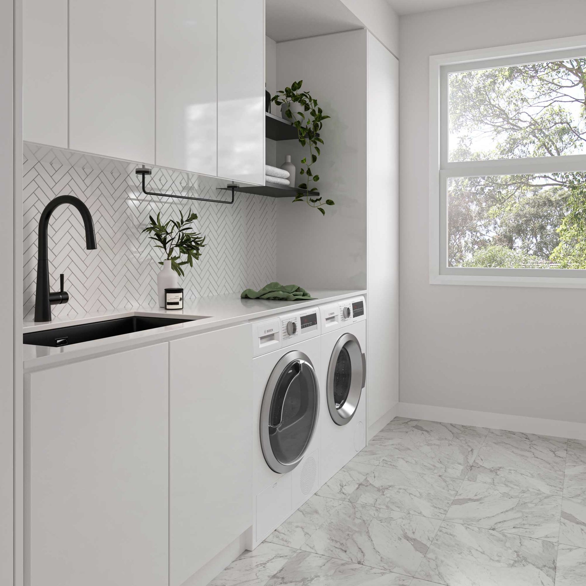 SEIMA OROS 750 SINGLE BOWL KITCHEN AND LAUNDRY SINK SILK MATTE BLACK 750MM