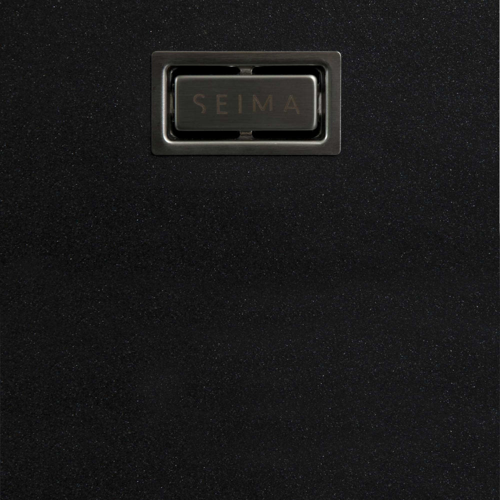 SEIMA OROS 822 1 & 1/2 DOUBLE BOWL KITCHEN SINK SILK MATTE BLACK 820MM