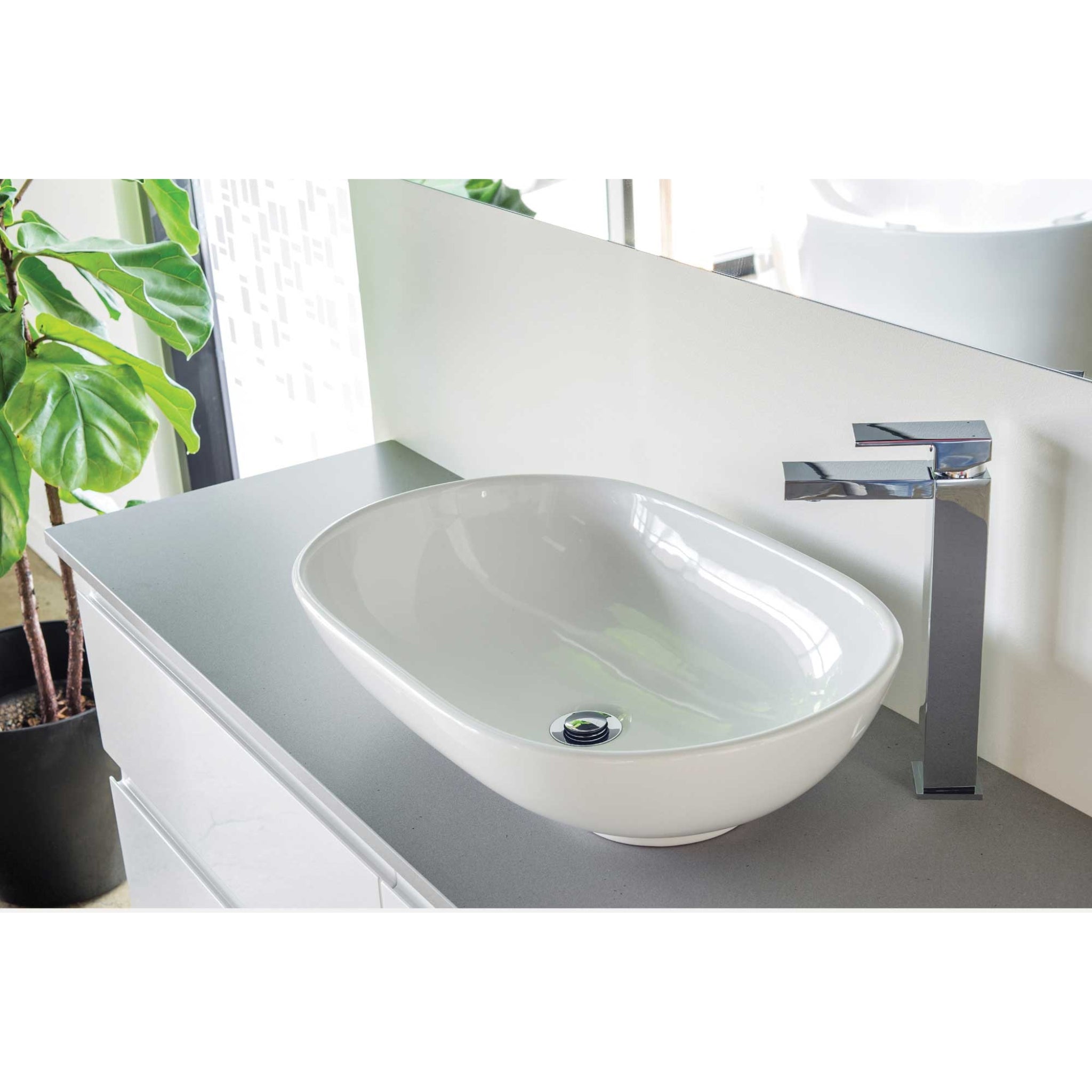 SEIMA ARKO 018 ABOVE COUNTER BASIN GLOSS WHITE 585MM