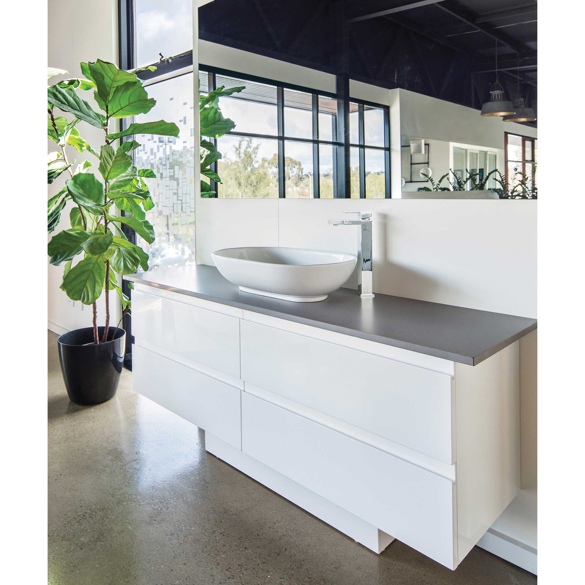 SEIMA ARKO 018 ABOVE COUNTER BASIN GLOSS WHITE 585MM