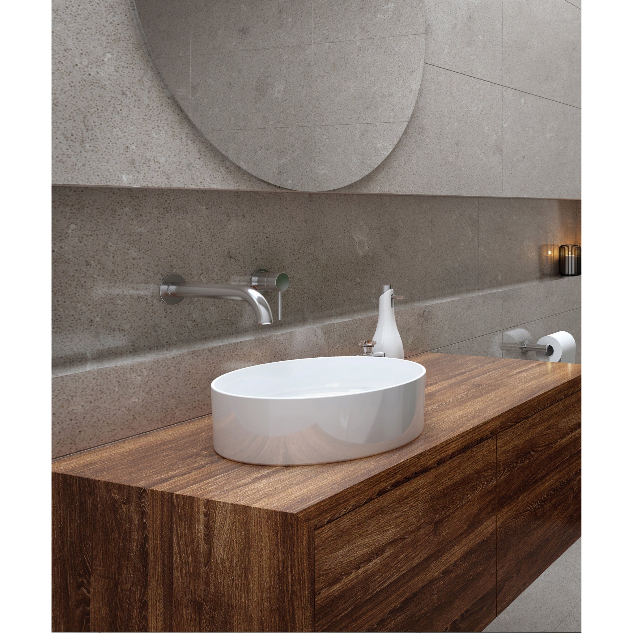 SEIMA ARKO 027 ABOVE COUNTER BASIN GLOSS WHITE 400MM