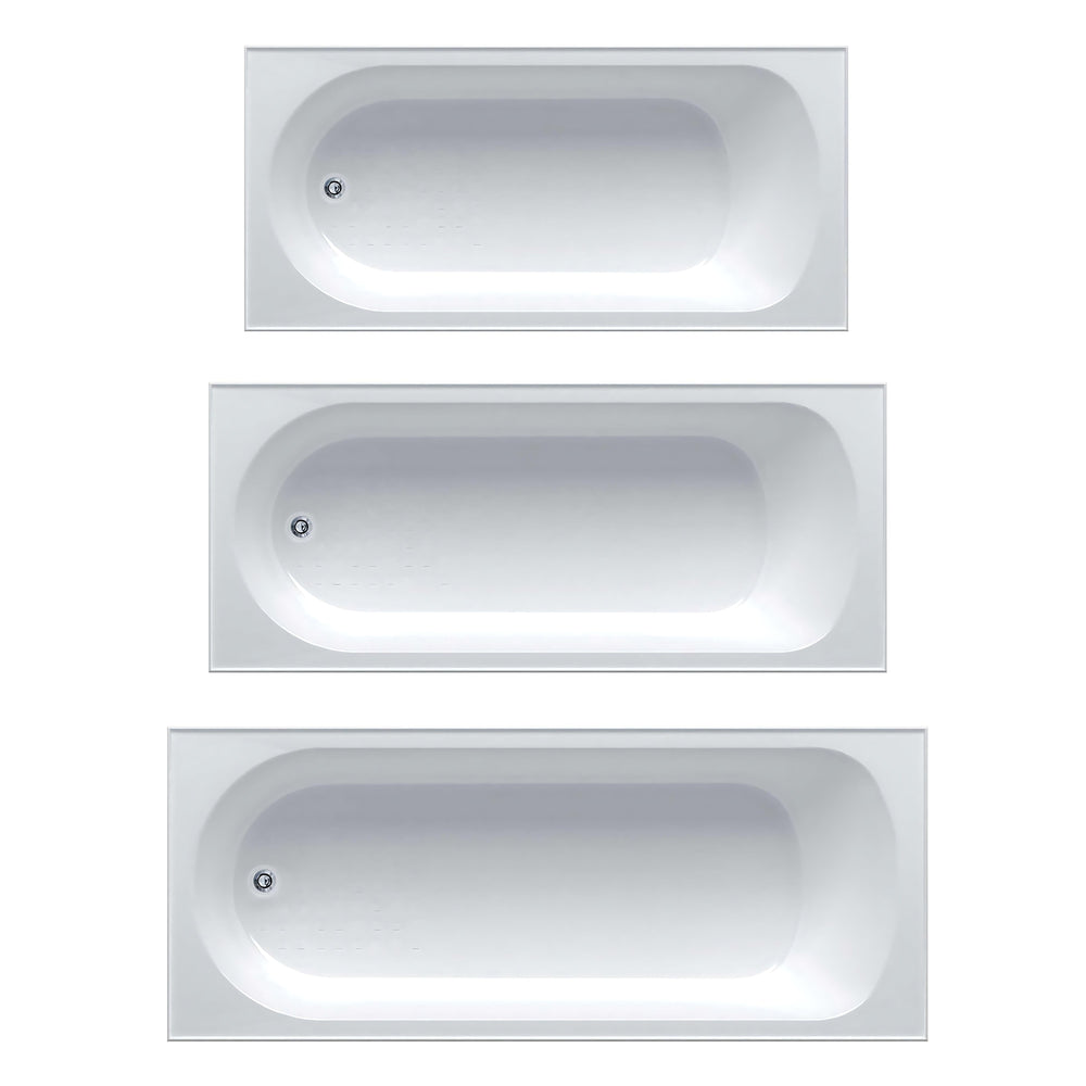 SEIMA CHIOS 102 INSET BATHTUB WITH PREMIUM OVERFLOW GLOSS WHITE (AVAILABLE IN 1525MM, 1675MM AND 1790MM)