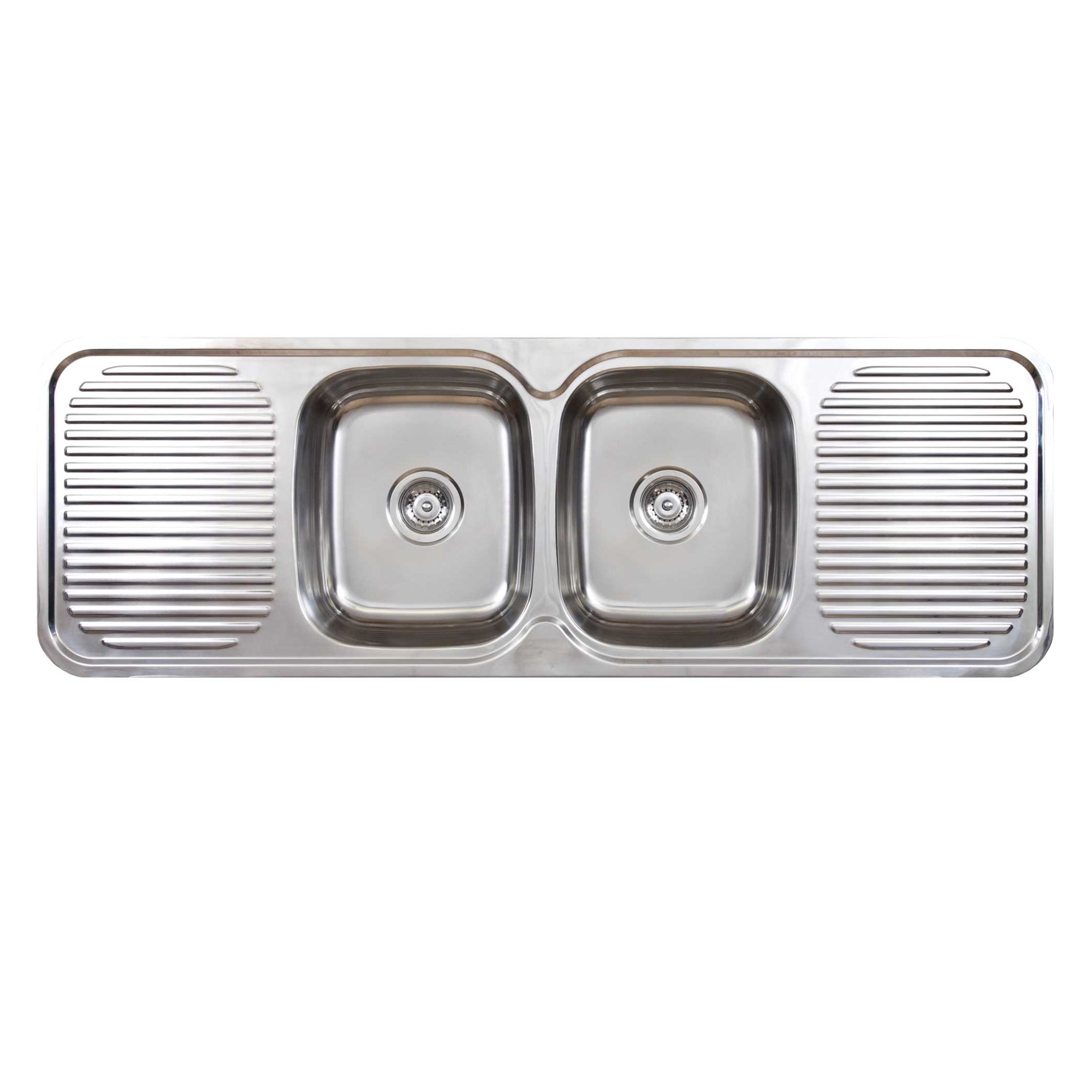 SEIMA ACERO 002 DOUBLE BOWL KITCHEN SINK WITH TWO DRAINERS STAINLESS STEEL 1500MM