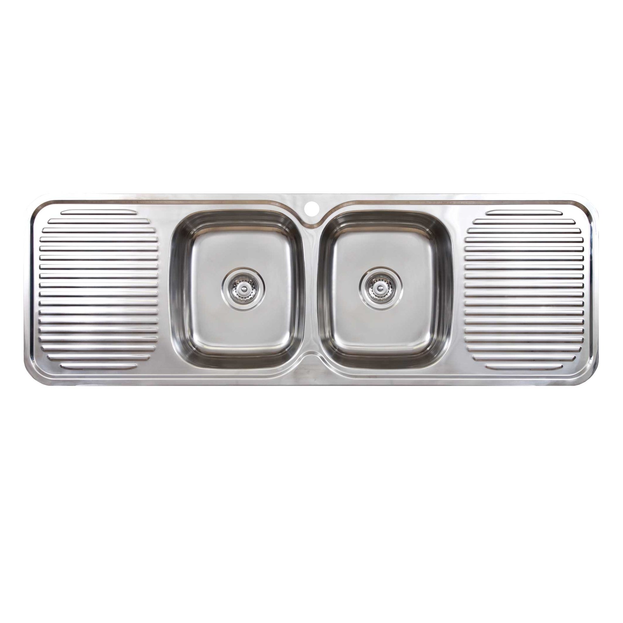 SEIMA ACERO 002 DOUBLE BOWL KITCHEN SINK WITH TWO DRAINERS STAINLESS STEEL 1500MM