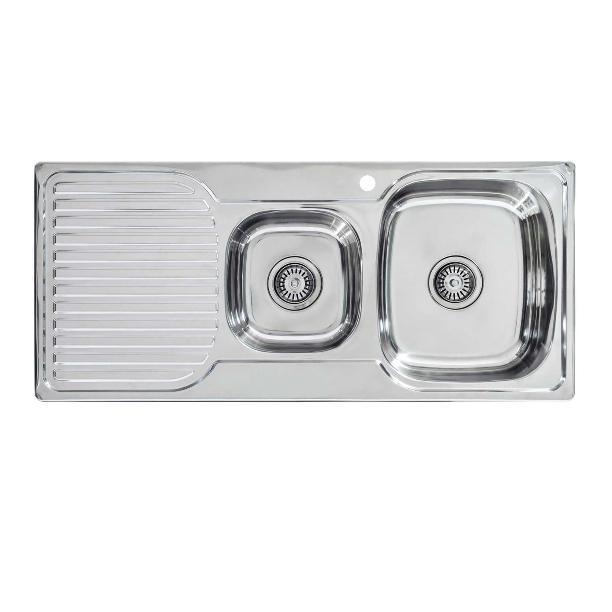 SEIMA ACERO 1080 1 & 3/4 BOWL KITCHEN SINK WITH DRAINER STAINLESS STEEL 1080MM