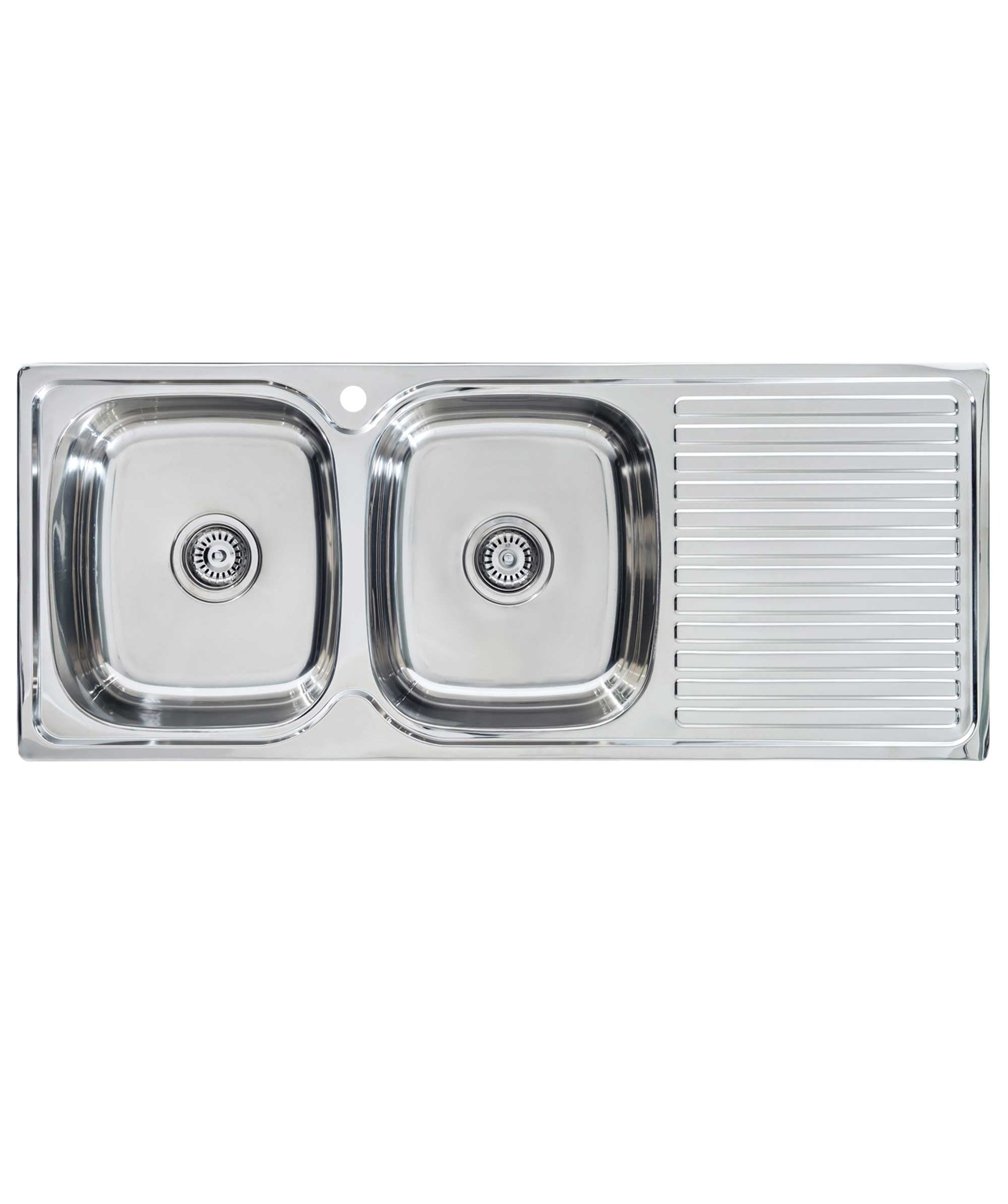 SEIMA ACERO 1200 DOUBLE BOWL KITCHEN SINK WITH DRAINER STAINLESS STEEL 1200MM
