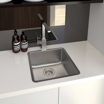 SEIMA KUBIC 400 SINGLE BOWL KITCHEN AND LAUNDRY SINK STAINLESS STEEL 444MM