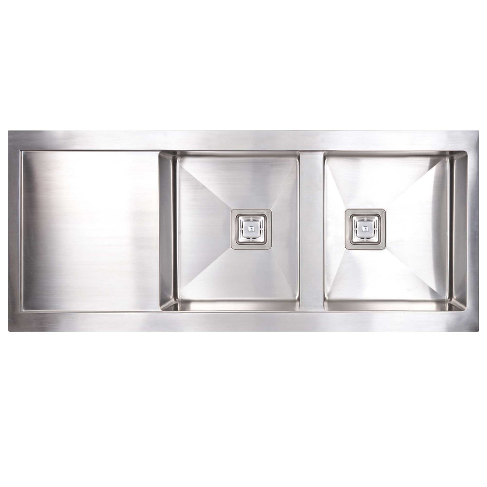 SEIMA TETRA 1160 DOUBLE BOWL KITCHEN SINK WITH DRAINER STAINLESS STEEL 1160MM