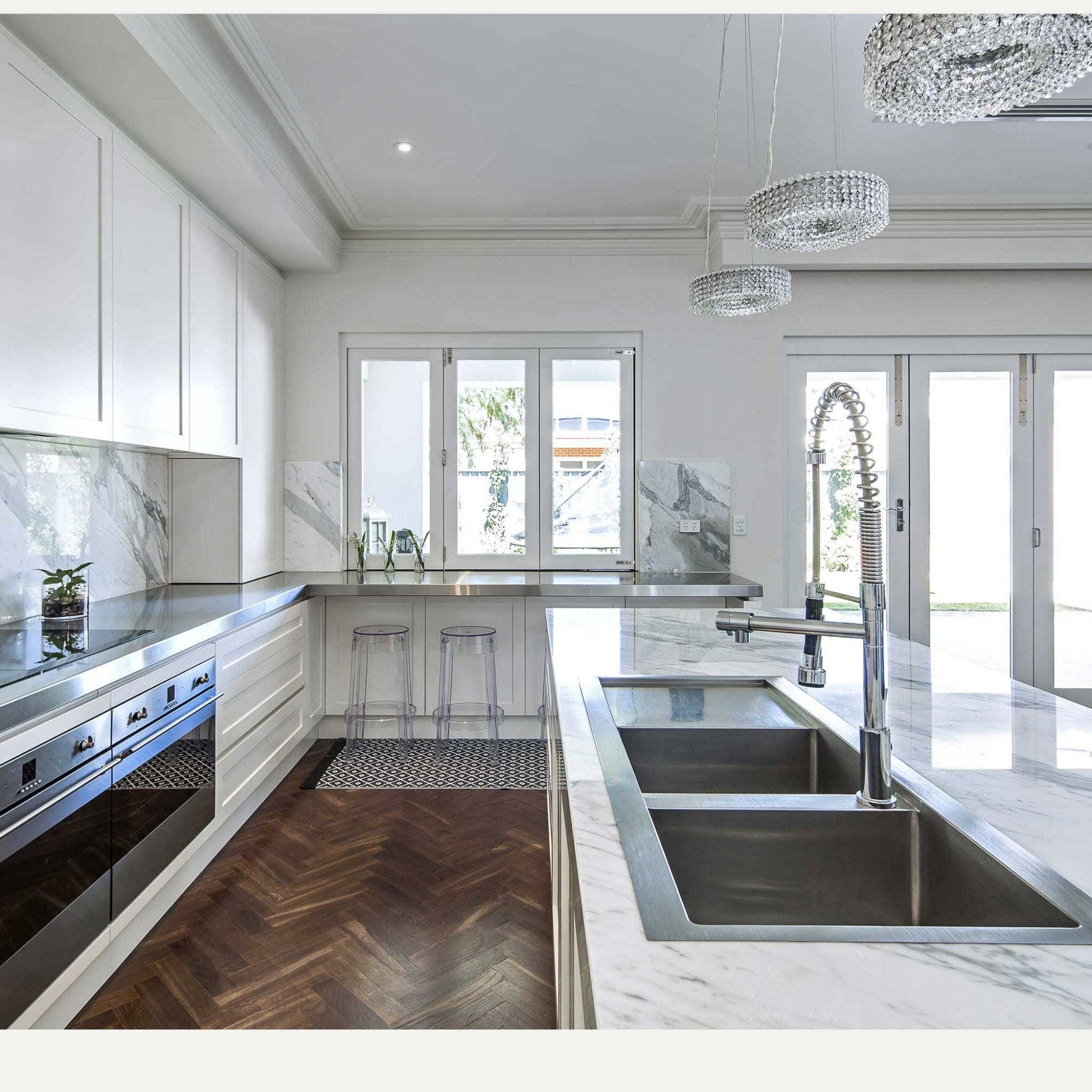 SEIMA TETRA 1160 DOUBLE BOWL KITCHEN SINK WITH DRAINER STAINLESS STEEL 1160MM