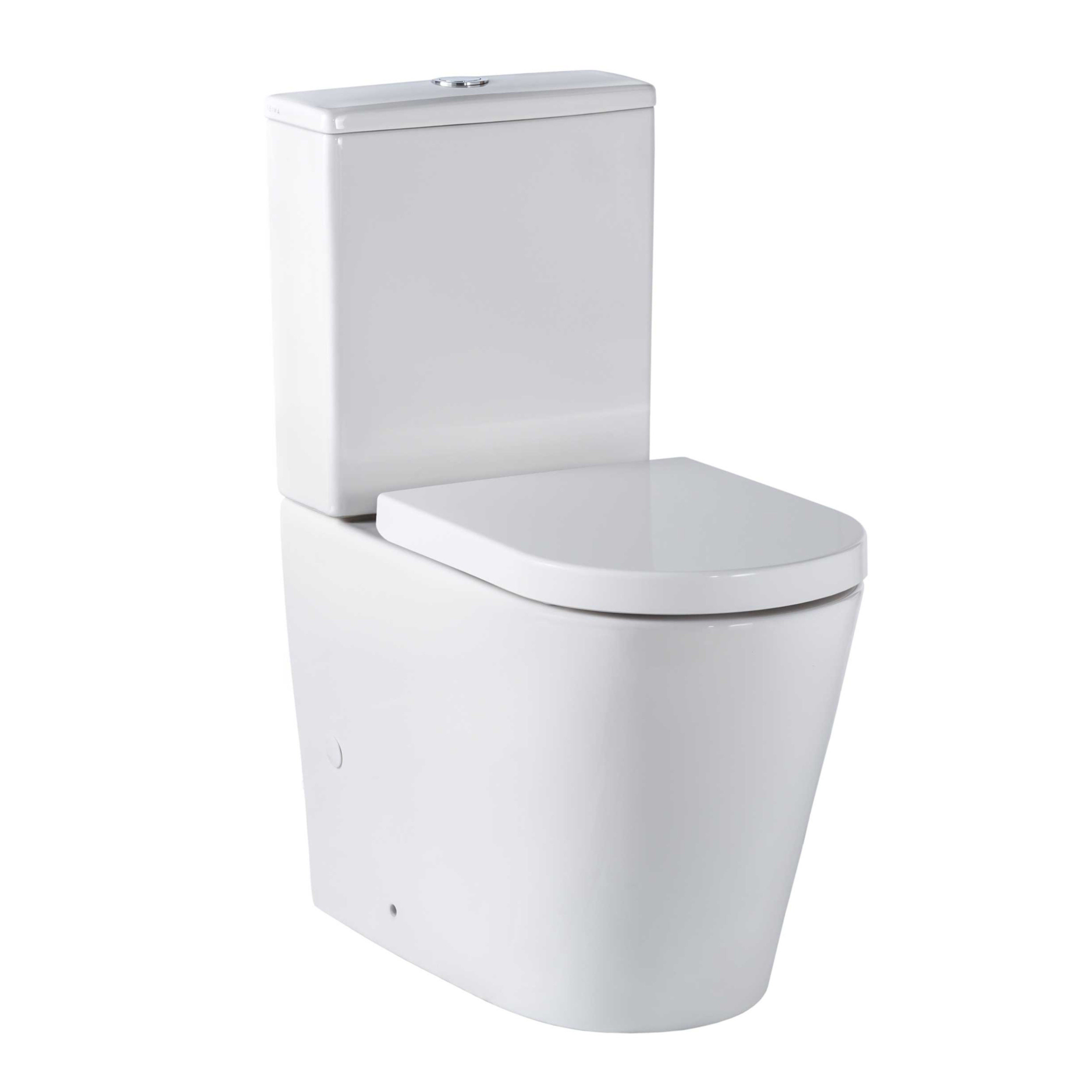 SEIMA MODIA RIMLESS CLOSE COUPLED TOILET SUITE GLOSS WHITE