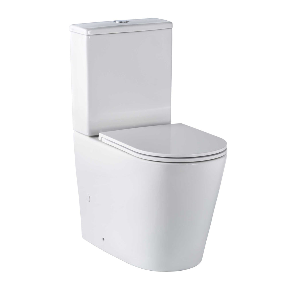 SEIMA MODIA RIMLESS CLOSE COUPLED TOILET SUITE GLOSS WHITE