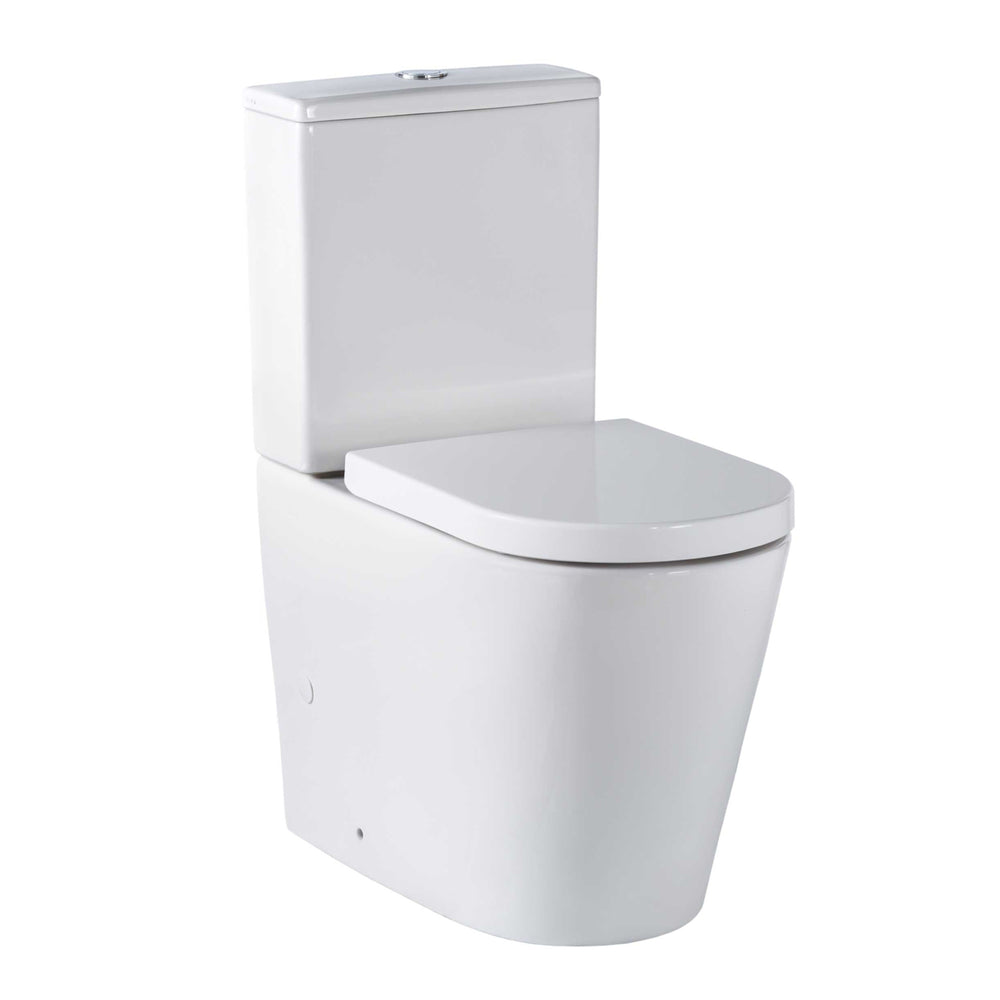 SEIMA MODIA RIMLESS CLOSE COUPLED TOILET SUITE GLOSS WHITE