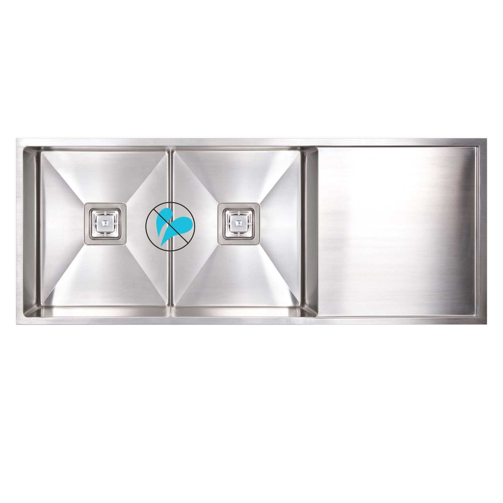 SEIMA TETRA 1150 BLADE DOUBLE BOWL KITCHEN SINK WITH DRAINER STAINLESS STEEL 1150MM