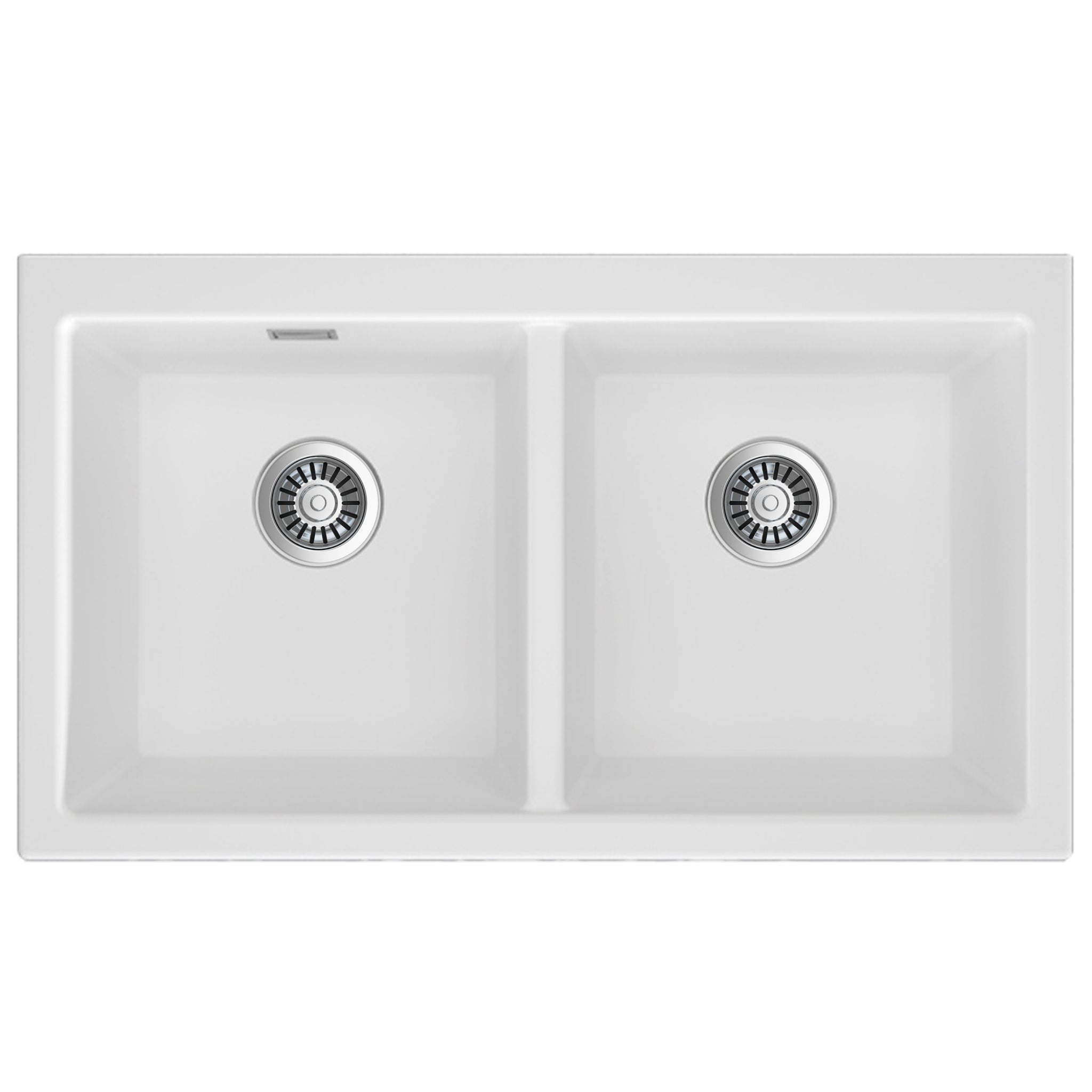 SEIMA OROS 902 DOUBLE BOWL APRON FRONT KITCHEN AND LAUNDRY SINK SILK MATTE WHITE 900MM