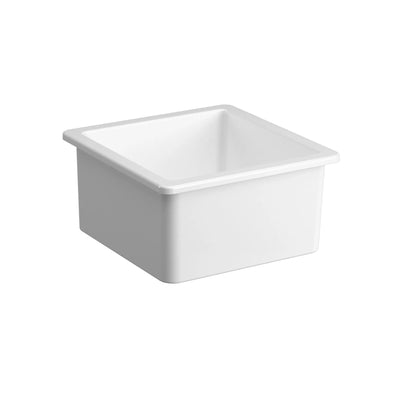 SEIMA ODESSA 460 SINGLE BOWL DUAL MOUNT KITCHEN AND LAUNDRY SINK GLOSS WHITE 460MM