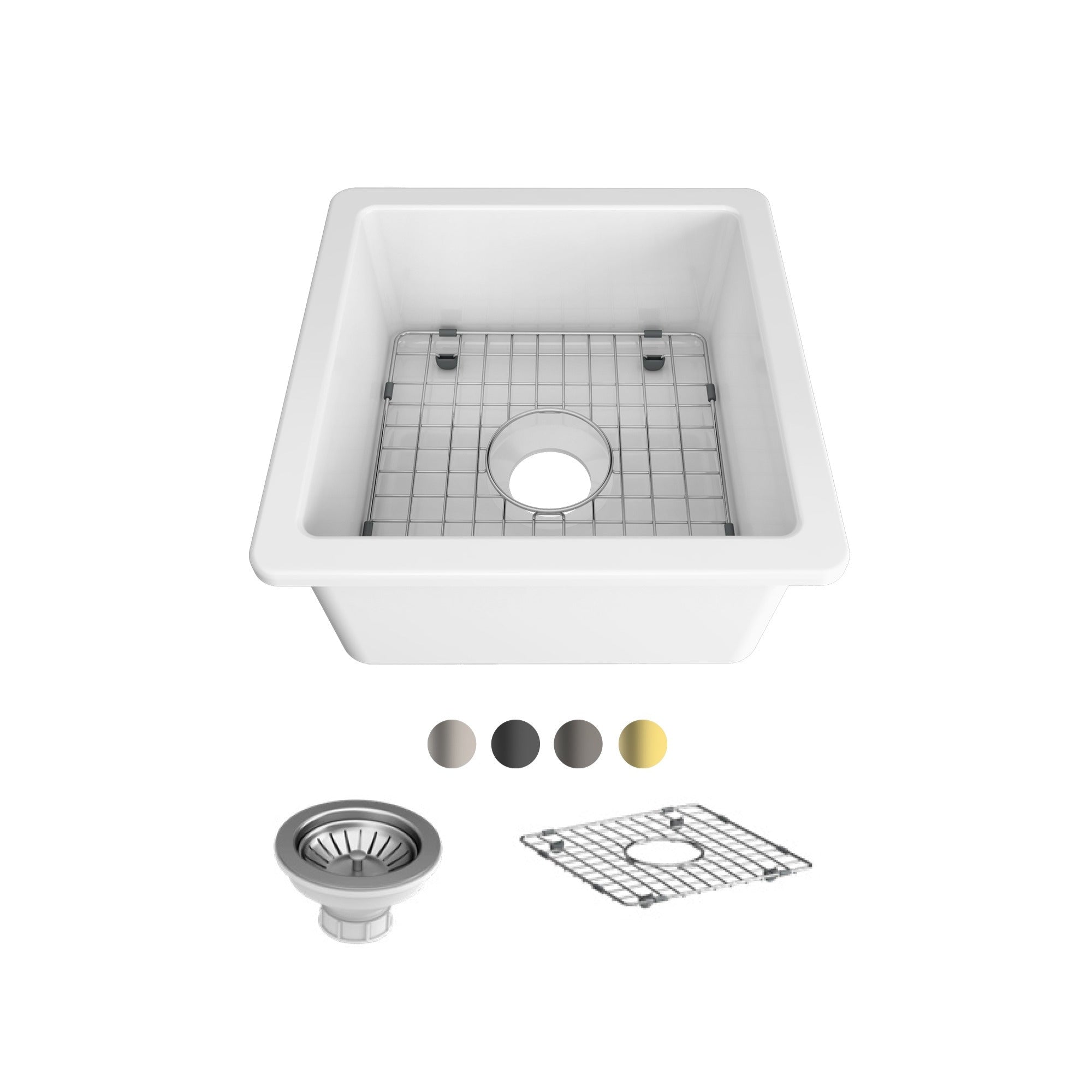 SEIMA ODESSA 460 SINGLE BOWL DUAL MOUNT KITCHEN AND LAUNDRY SINK GLOSS WHITE 460MM