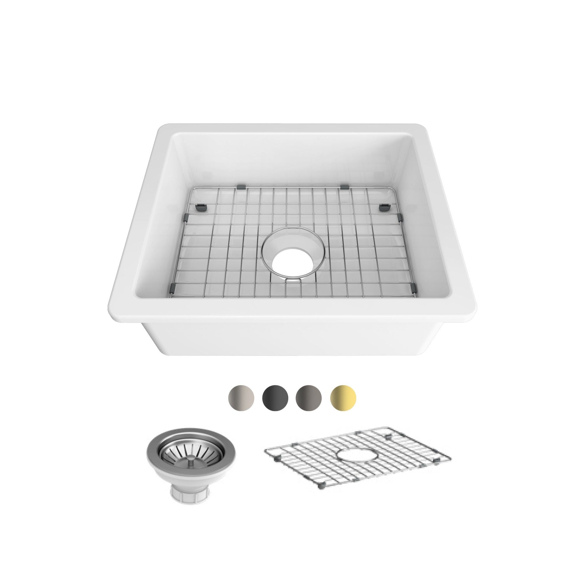 SEIMA ODESSA 560 SINGLE BOWL DUAL MOUNT KITCHEN AND LAUNDRY SINK GLOSS WHITE 565MM