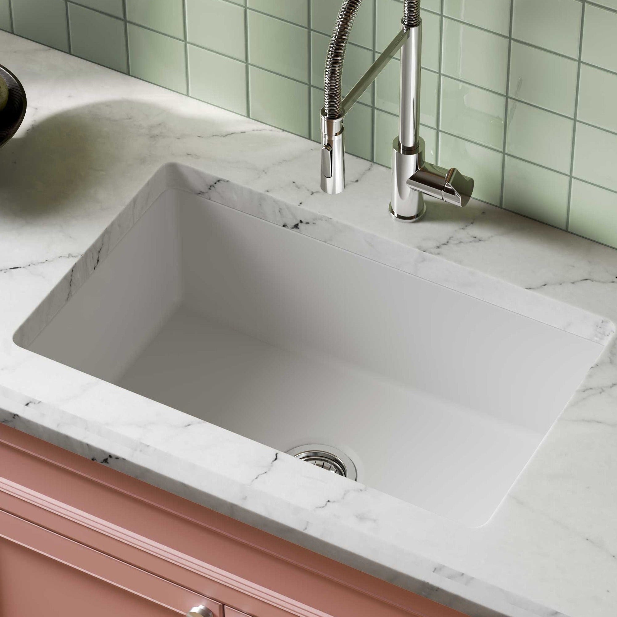 SEIMA ODESSA 760 SINGLE BOWL DUAL MOUNT KITCHEN AND LAUNDRY SINK GLOSS WHITE 760MM