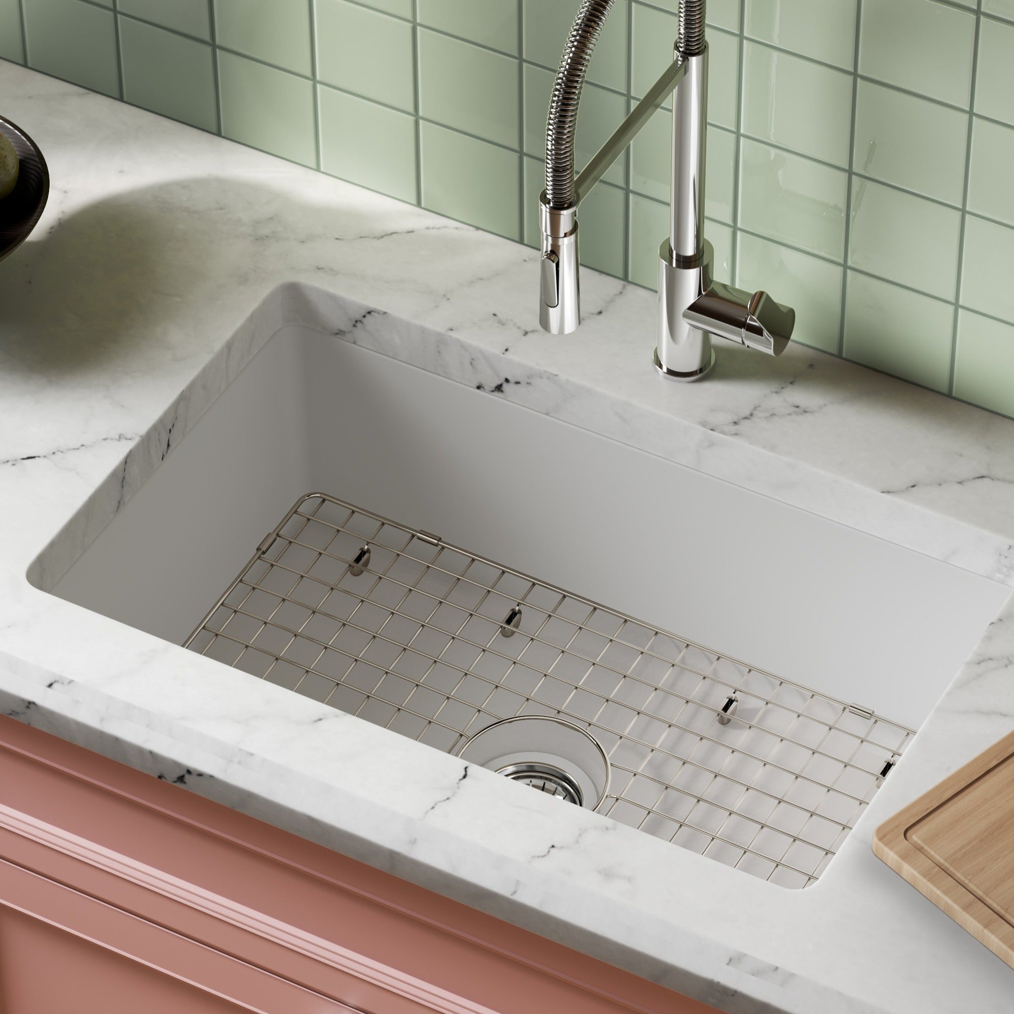 SEIMA ODESSA 760 SINGLE BOWL DUAL MOUNT KITCHEN AND LAUNDRY SINK GLOSS WHITE 760MM