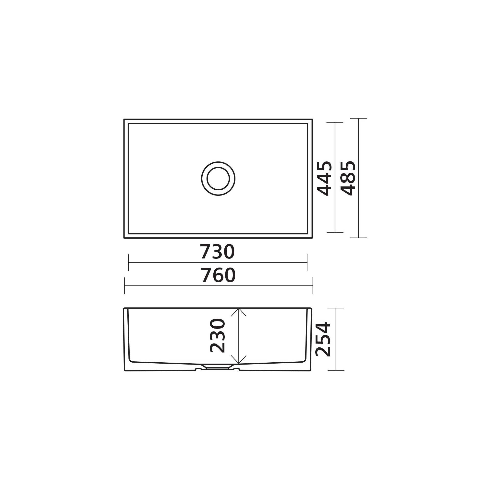 SEIMA ODESSA 761 SINGLE BOWL APRON FRONT KITCHEN AND LAUNDRY SINK GLOSS WHITE 760MM