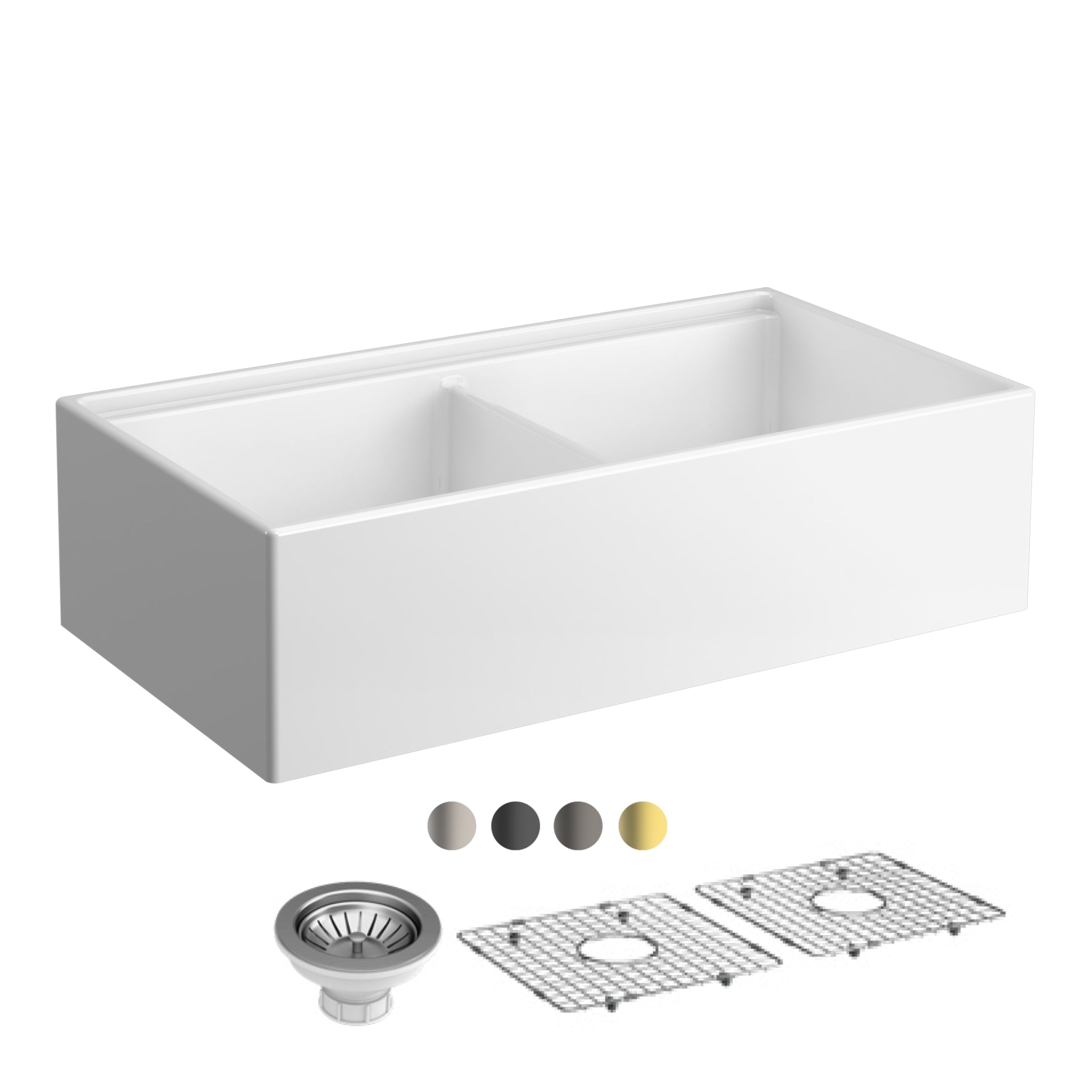 SEIMA ODESSA 922 DOUBLE BOWL APRON FRONT KITCHEN AND LAUNDRY SINK GLOSS WHITE 915MM