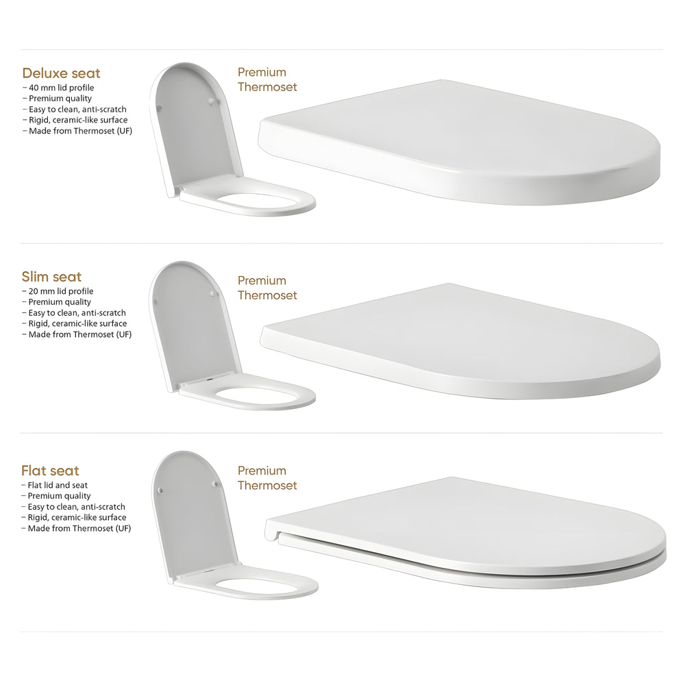 SEIMA ARKO RIMLESS CLOSE COUPLED TOILET SUITE MATTE WHITE