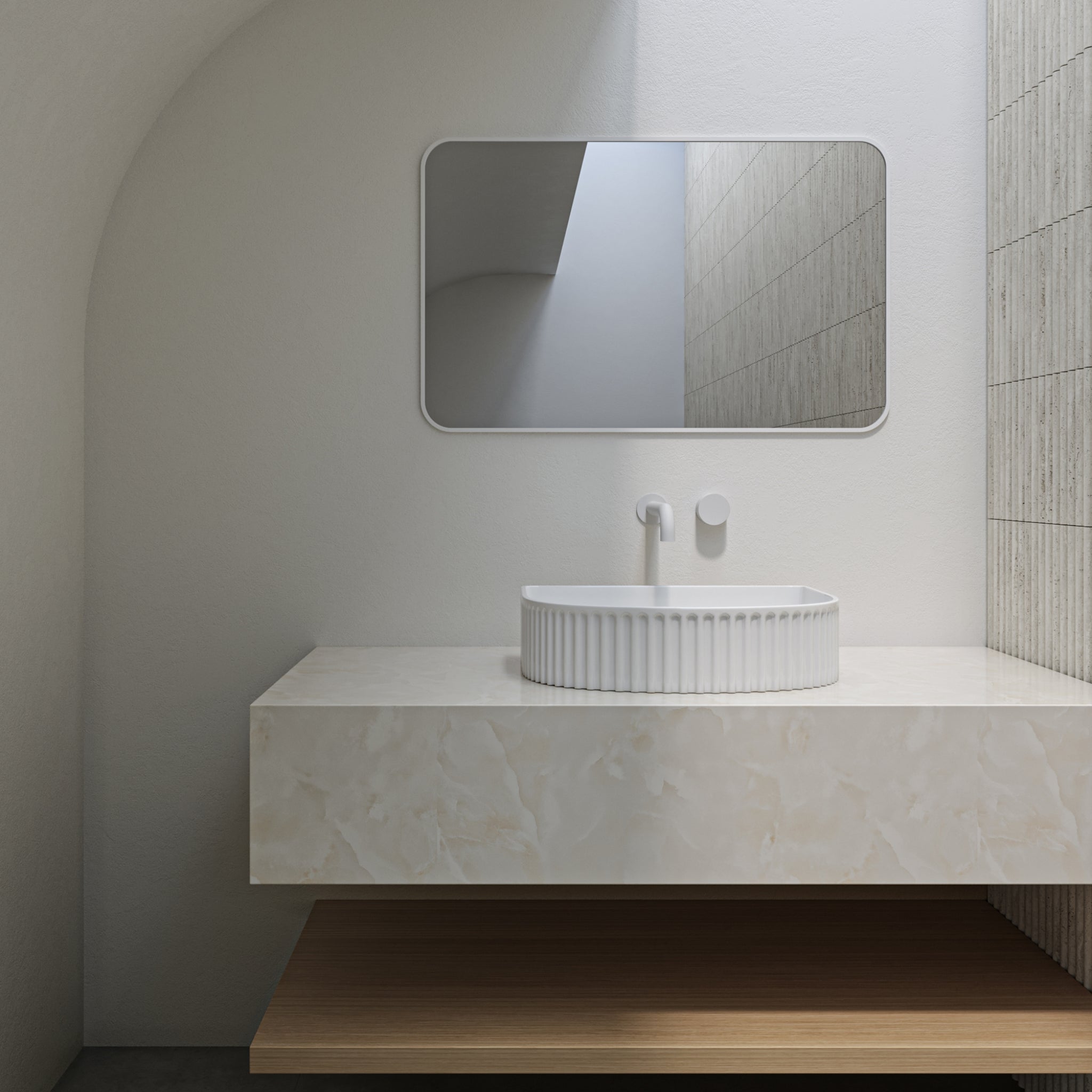 SEIMA CLEO 410 ABOVE COUNTER BASIN GLOSS WHITE 415MM