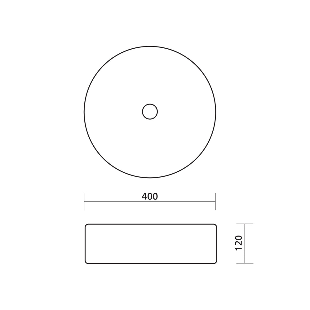 SEIMA CLEO 400 ABOVE COUNTER BASIN SILK MATTE WHITE 400MM