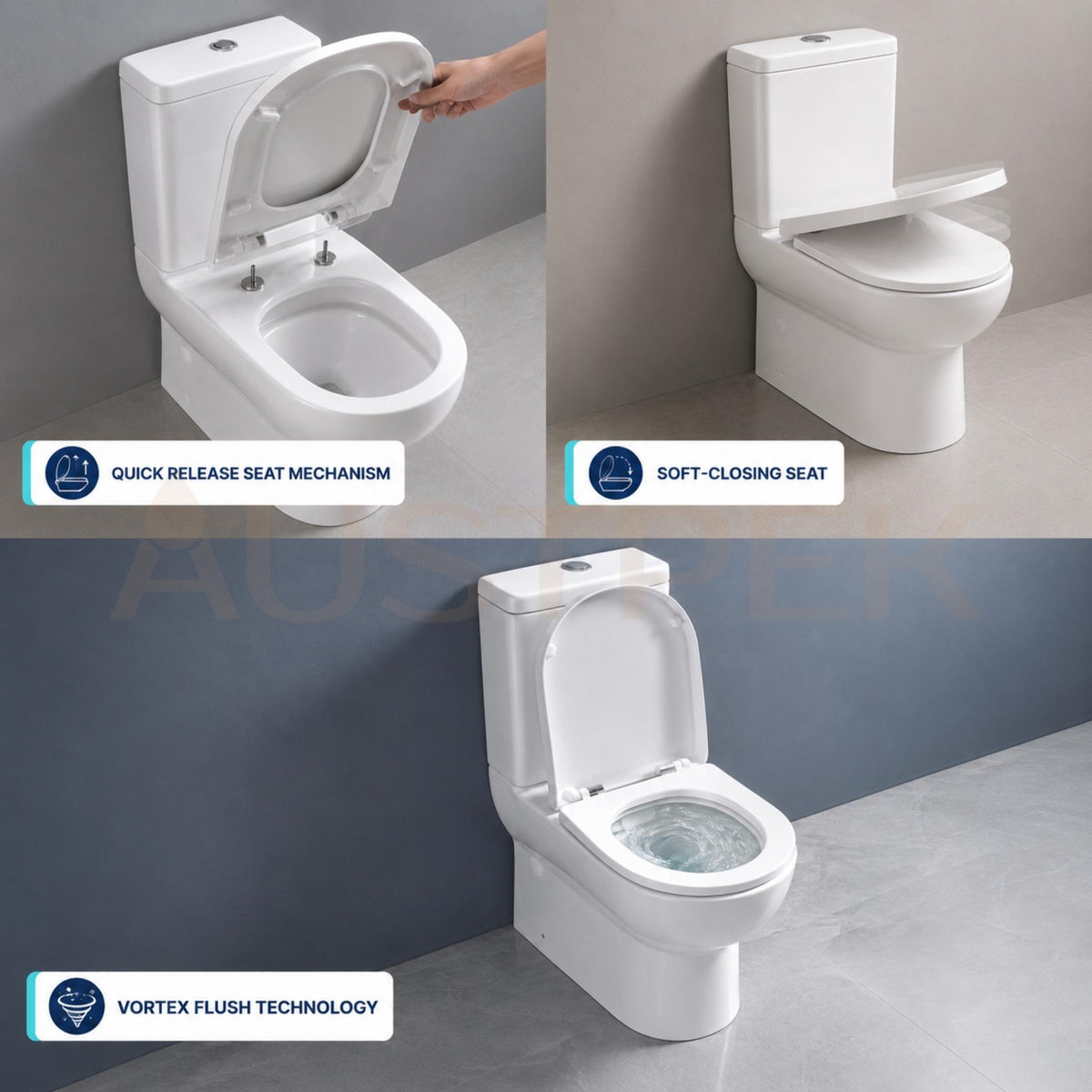 SEIMA CHIOS CLOSE COUPLED TOILET SUITE GLOSS WHITE