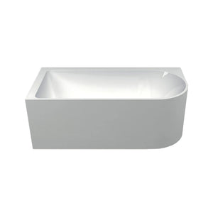 SEIMA PLATI 110 LEFT CORNER BATHTUB WITH OVERFLOW GLOSS WHITE 1500MM