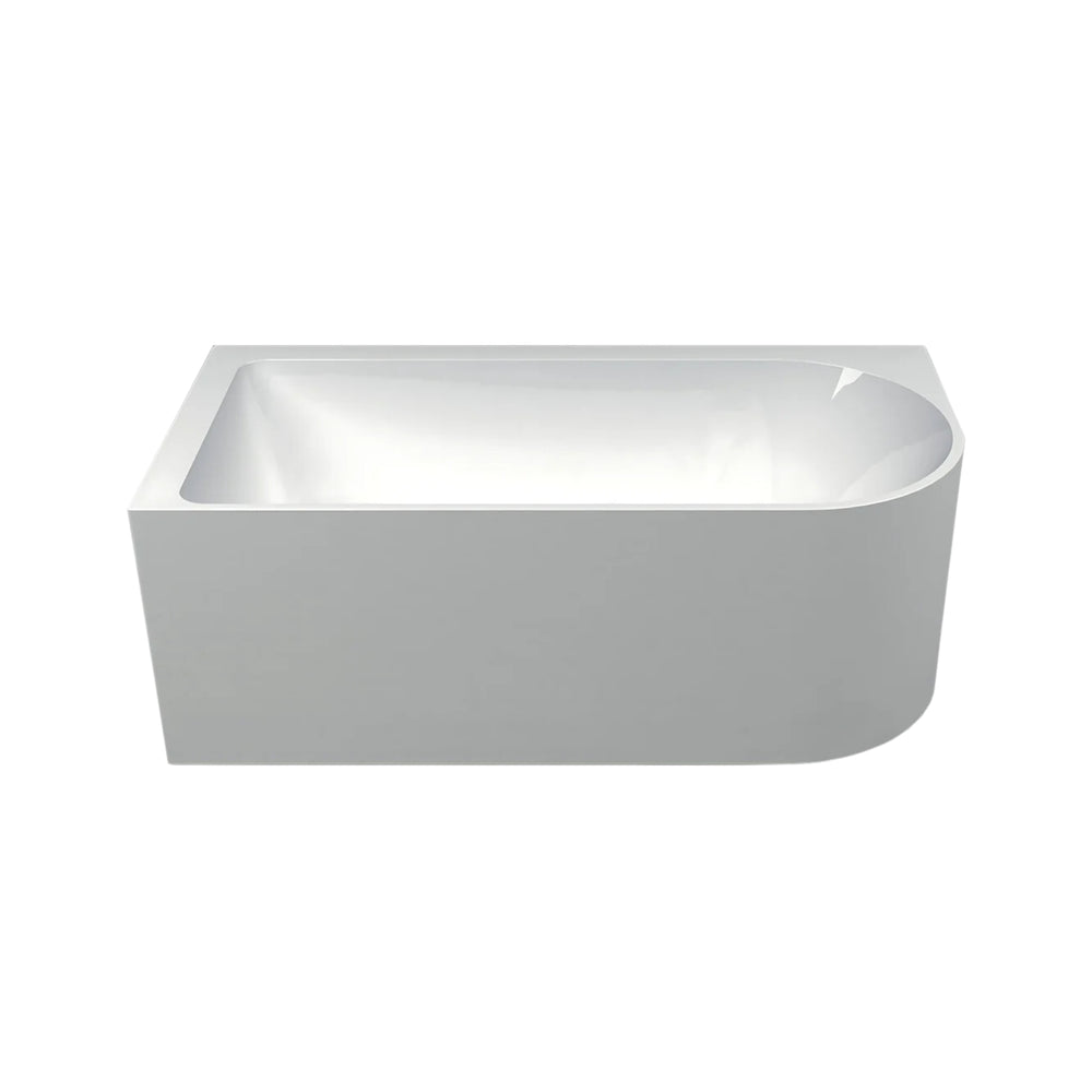 SEIMA PLATI 110 LEFT CORNER BATHTUB WITH SMARTFILL SYSTEM GLOSS WHITE 1500MM