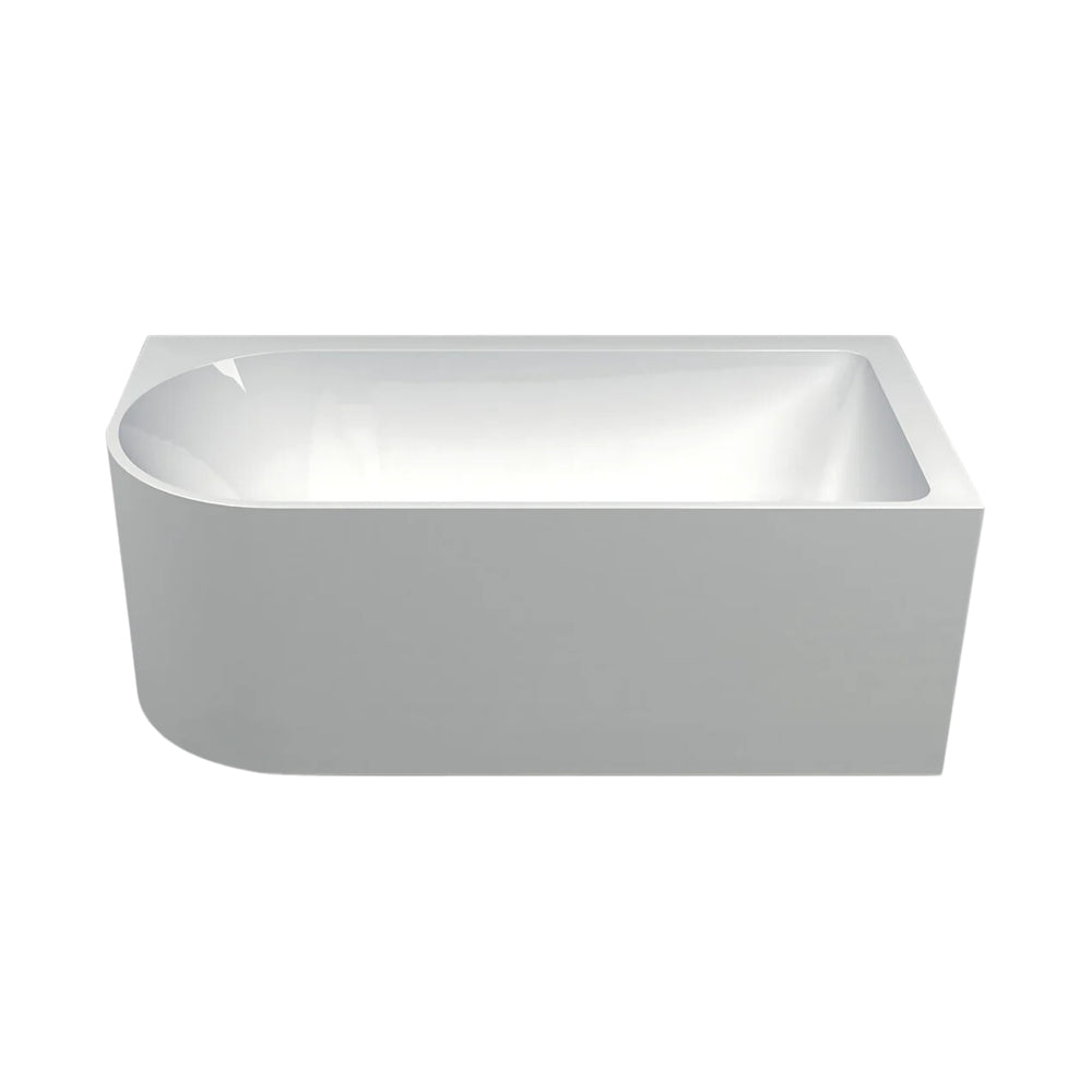 SEIMA PLATI 110 RIGHT CORNER BATHTUB WITH OVERFLOW GLOSS WHITE 1500MM