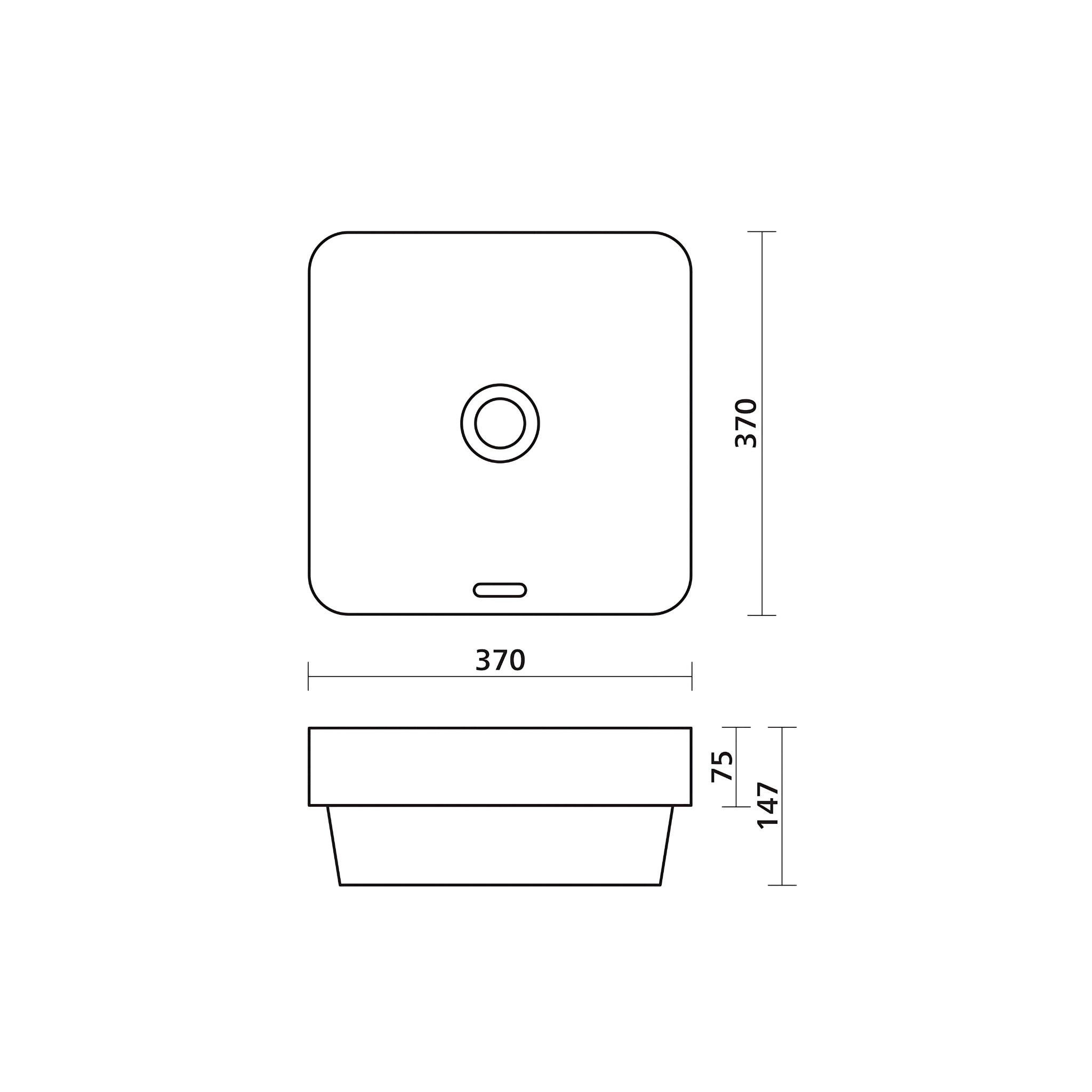 SEIMA OBELLO 376 SEMI-INSET BASIN MATTE WHITE 370MM