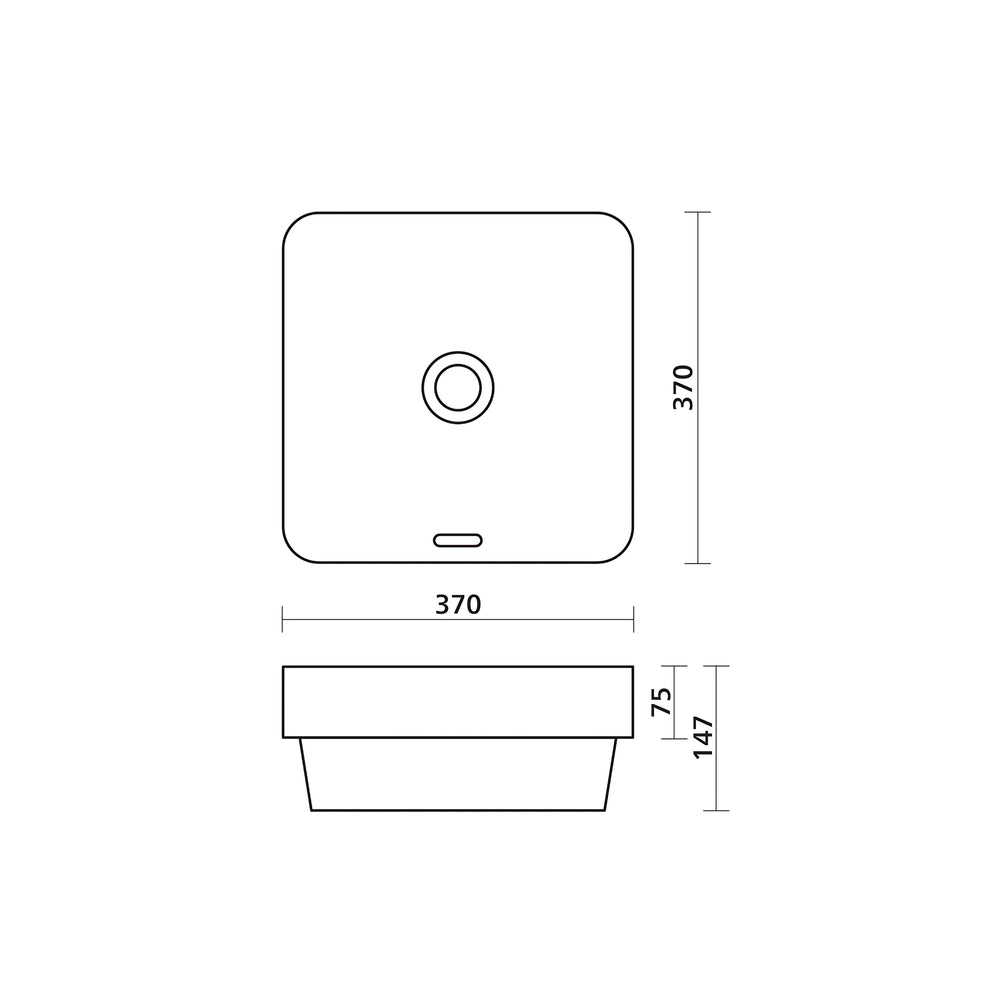 SEIMA OBELLO 376 SEMI-INSET BASIN MATTE WHITE 370MM