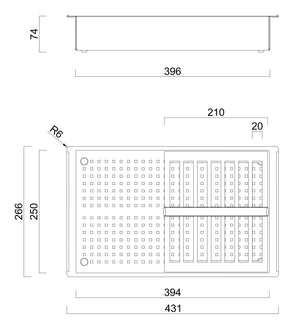 SCHOCK DISH DRAINER STAINLESS STEEL