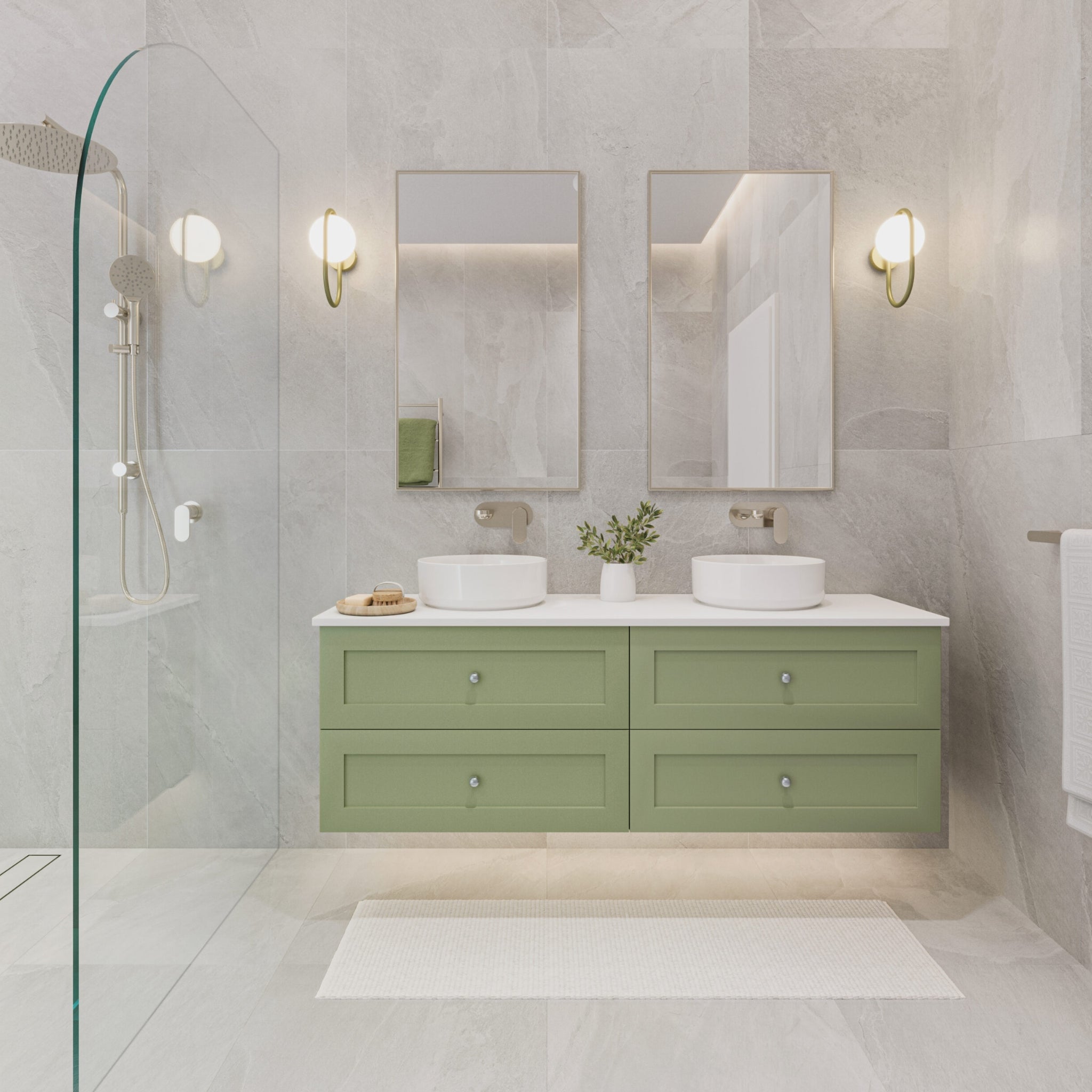 LINSOL CAPO 1-PLATE WALL BASIN / BATH MIXER 175MM BRUSHED NICKEL