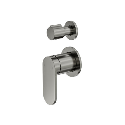 LINSOL CAPO 2-PLATE WALL MIXER WITH DIVERTER GUN METAL