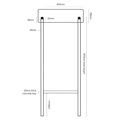 NOOD CO BOWL BASIN WITH STAND BLUSH PINK 400MM